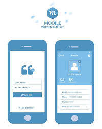 Set De Plantillas Para Desarrollo De Aplicaciones Moviles En Psd Wireframe Kit Mobiles