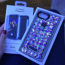 Customized Rhinestone Lumee Camera Led Bulbs For Iphone 5 6 7 6plus 7plus 8plus X Lumee Duo Selfie Light Led Flash Cas Smartphone Case Selfie Cases Lumee Case