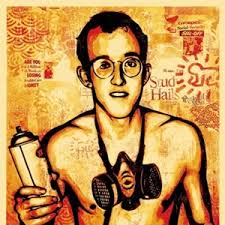 Keith Haring Canvas Print by Shepard Fairey Editioned artwork