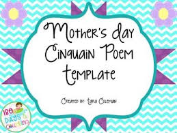 Mom Cinquain Template Cinquain Language Arts Lessons Poetry Templates