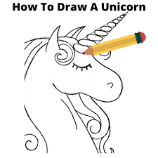 Make rounded shapes on the head for the ears. How To Draw A Unicorn Step By Step Drawing Tutorial