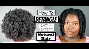 Natural hair detangler for black hair. How To Detangle Thick Dry Matted Finger Detangling Type 4a 4b 4c Natural Hair Styles Detangling Natural Hair Thick Natural Hair