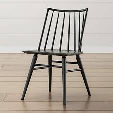 The seat in other styles of chairs, either woven or upholstered, is added after the frame is made, but a windsor is just. Paton Black Oak Windsor Dining Chair Crate And Barrel