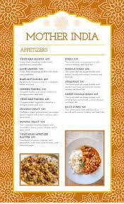 Indian Food Restaurant Menu Design Template By Musthavemenus In 2020 Menu Design Template Restaurant Menu Design Menu Design