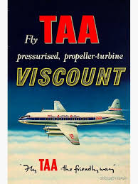 Taa Viscount Vintage Travel Poster Poster By Stickart Marek In 2021 Vintage Airline Posters Travel Posters Vintage Travel Posters