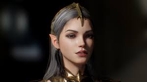 ArtStation, CGI, Ji young Hong, elves, fantasy girl, fantasy art, face,  women, pointy ears, portrait, render, HD Wallpaper