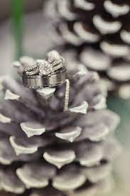 Ring Shots On A Pinecone Perfect For A Winter Wedding Ring Shots Wedding Ring Collections Wedding Ring Shots