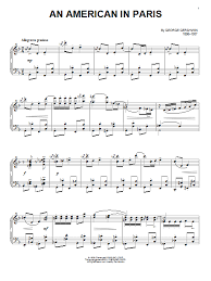 George Gershwin An American In Paris Partitions A Imprimer Partition Accordeon Partition Musique