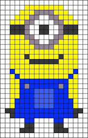 Hama Perler Beads Perles A Repasser Strijkparels Minions Ikke Free Minion Perler Bead Patterns Minion Pattern Perler Beads Pixel Pattern