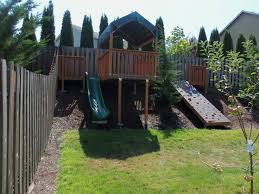 Upward Slope Yard Sloped Backyard Small Backyard Landscaping Play Area Backyard