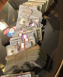 Stacks Of Cash On Table In 2020 Money Bill How To Get Money Gold Money