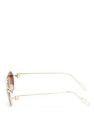 Thinnest & scratch free lenses. Cartier Thin Gold Frame Elliptical Lenses Sunglasses Sunglasses Ct0112s3