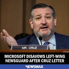 Microsoft to NewsGuard: Take our name off your site! Sen. Cruz gets it  done. Read more: http://bit.ly/3Cv9i3v