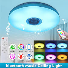 Ceiling light pure white edition bluetooth remote app voice control c2001c450. Modern 60w Rgb Led Ceiling Lights With Bluetooth Speaker Smart Phone App Remote Control Light Buy At A Low Prices On Joom E Commerce Platform