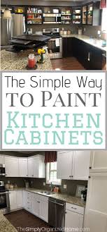 In the first you should apply a primer and let it dry for at least 12 hours. The Simple Way To Paint Kitchen Cabinets The Simply Organized Home Painting Kitchen Cabinets Kitchen Cabinets Kitchen Paint