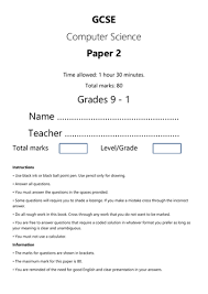 As and a level computer science h046, h446 (2015) past papers past paper of ocr | as and a level | computer science h046, h446 (2015) select all files past papers other options share folder open in new tab report missing common search terms: Gcse Computer Science Paper 2 Mock Exam In Style Of Aqa New Spec Grade 9 1 8520 Teaching Resources