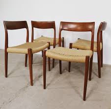 For Sale Set Of 4 No 77 Dining Chairs By Niels O Moller For J L Moller 1960s Dining Chairs Dining Chair Set Chair