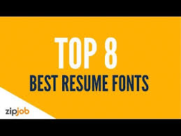 the top 8 resume fonts for 2019 youtube