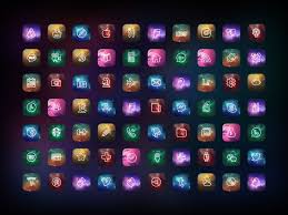 120 Deep Universe Ios 14 App Cover Icons Bundle For Your Etsy In 2021 App Icon Homescreen Themes App