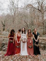 29 Alternative Bridesmaid Bouquet Ideas To Spark Your Creativity Fall Bridesmaid Dresses November Wedding Dresses Mismatched Bridesmaid Dresses