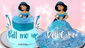Let her dream doll and character be one of her birthday party and she will remember it a lifetime. Pull Me Up Jasmine Doll Cake Easy Princess Doll Cake Recipe Tsunami Cake Lava Cake Jolskitchen Youtube