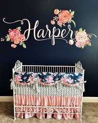 Red and black rustic country deer lumberjack arrow. Blush Navy Floral Crib Bedding Set Lottie Da Baby