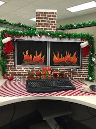 Christmas cubicle decorations contest natal polar express theme christmas door decorations christmas themes christmas decor diy office christmas decorations christmas classroom stall decorations. Christmas Desk Decorations I Have A Pin Out There Without The Chimney I Christmas Desk Decorations Christmas Cubicle Decorations Office Christmas Decorations