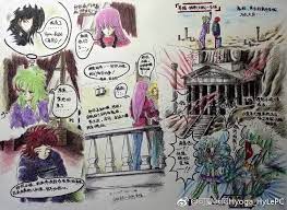 my paintings saint seiya hand painted my own design saint 继续画故事 对付场景图 2019 apr 13晚完成 在魔铃 莎尔拉一起离开圣域后不久 圣域遭到不明敌人袭击 圣域女祭司之一 六分仪座青 painting persephone defender