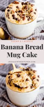 Banana Bread Mug Cake Vegan In 2020 Mug Recipes Banana Bread Mug Vegan Mug Cakes