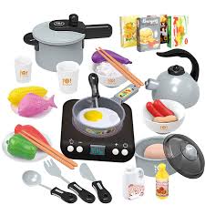 A kids' kitchen set helps in the social and cognitive development of children as they enable them to be creative and cook imaginary dishes. 36pcs Mini Kitchen Sets Cooking Music Play House Toys Boy Girl Toys Simulation Induction Cooker Series Electric Kitchen Toy Set Kitchen Toys Aliexpress