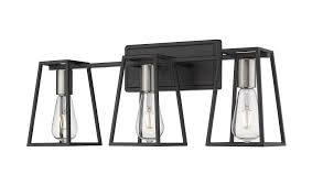 What kind of lighting does the farmhouse have? Ove Decors Agnes 3 Light Black Farmhouse Vanity Light Agnes Mb3vl
