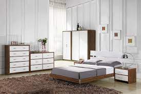 If Walnut And White High Gloss Is This Season S Big Thing The Beautiful Madi Walnut And White Bedroom Furniture White Wood Bedroom Furniture White Bedroom Set