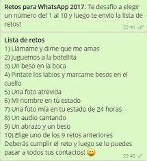 Una cadena ideal para enviar por whatsapp a amigos, amigas, novios y novias. Retos Para Whatsapp 2017 Juegos Para Whatsapp Estados Para Whatsapp Retos Para Novios Retos Para Whatsapp Atrevidos