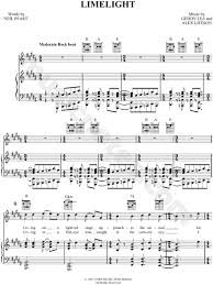 Limelight By Rush Sheet Music Music Sheet