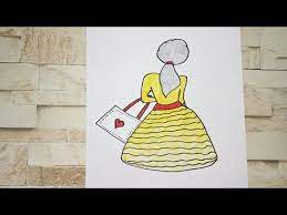 رسم سهل تعليم رسم فتاة تحمل شنطة بسهولة رسم بنات كيوت youtube