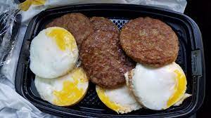 4 Sausage Patties And 4 Round Fried Eggs Please From Mcdonald S 5 6 Carbs That Ll Make Two Low Carb Mcdonalds Healthy Snacks Recipes Healthy Mcdonalds