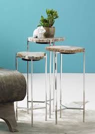 Petrified Wood Beverage Table Off White Md Table Petrified Wood Drink Table