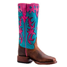 Girls Bone Mad Dog Turquoise Sinsation Cowboy Boots