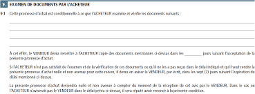 La Promesse D Achat Oaciq