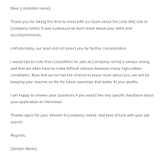 Send your job application email off immediately. Post Interview Rejection Letter Sample Template Workable