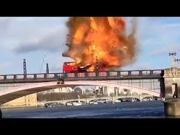 Bus explodes on lambeth bridge in london during filming for jackie chan's new film. Bus Explosion On Lambeth Bridge Causes Panic London Youtube
