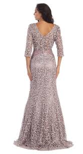 This Shimmery Elegant Mother Of The Bride Dress Comes With 3 4 Sleeve Sweetheart Neckli Mother Of The Bride Dresses Long Formal Dresses Long Sleeve Lace Dress