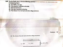 solved use the smith chart to find the following quantiti