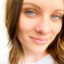 18K Solid Gold Nose Ring, True 18K Hoop, 6mm 7mm 8mm 9mm 10mm, 24G 22G 20  Gauge Continuous Hoop, Minimalist Endless Pierced Cartilage Hoop