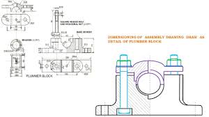 If a drawing template is used for a part the title block picks up the iproperty of the model's material. Assembly Drawing Of Plummer Block Youtube