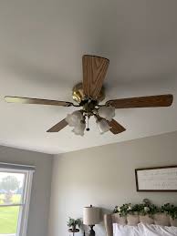 I have a ceiling fan with separate fan speed control and switch on the wall. Easily Update Your Ceiling Fan On A Budget Come Stay Awhile Modern Farmhouse Style Decor Diy
