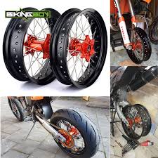 For ktm 350 450 525 exc sx front brake supermoto disc rotor 320mm m dr18. Bikingboy 17 X 3 5 17 X 4 25 Supermoto Vorne Hinten Rader Felge Hub 36 Speichen Set Fur Ktm Exc F 350 2016 350exc F 16 Rims Aliexpress