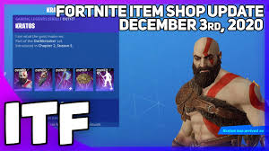 There are always opportunities for players to grab free items in fortnite. Fortnite Item Shop New Kratos Is In Fortnite December 3rd 2020 Fortnite Battle Royale Youtube