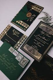 Emerald Art Deco Wedding Inspiration Art Deco Wedding Inspiration Vintage Wedding Invitations Gold Wedding Invitations