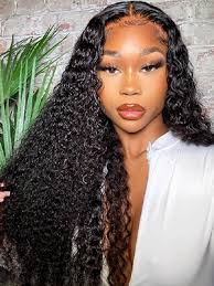 Amazon.com : Water Wave Lace Front Wig Human Hair 16 Inch Glueless Wet And  Wavy Transparent 13x4 Lace Frontal Wig Human Hair Pre Plucked Bleached  Knots 180% Density Curly Lace Front Human
